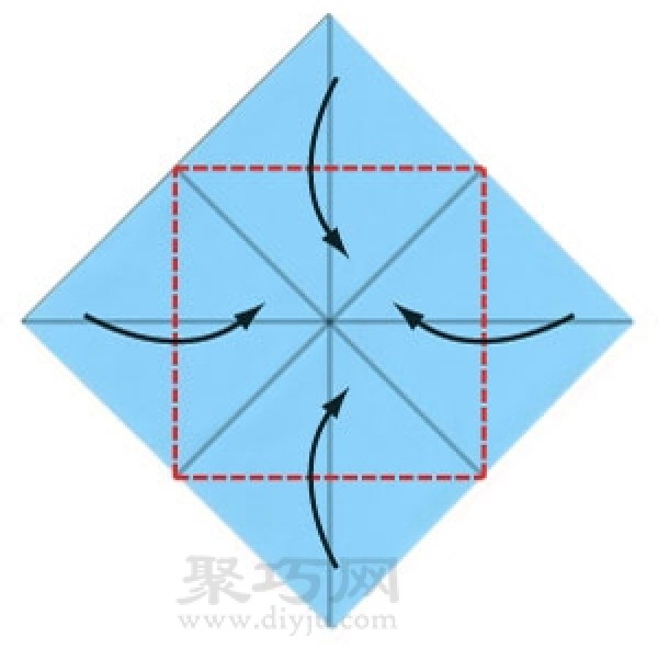 Illustration of the steps for folding a handmade origami shirt