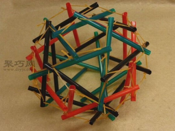 Tutorial on making polyhedral rubber band toy balls, a different craft fun