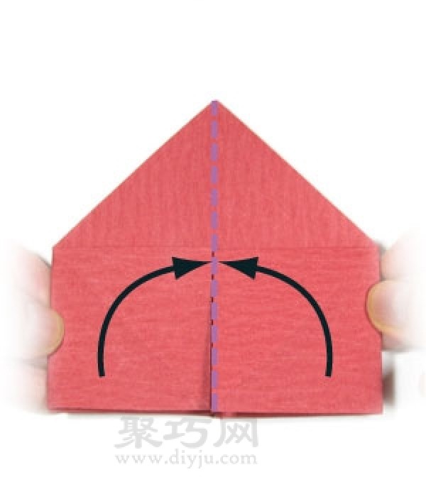 Origami church house origami method