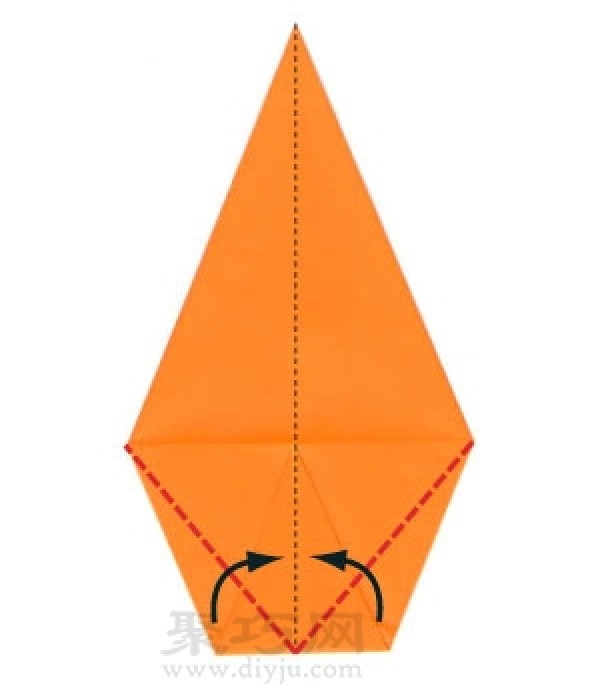 Simple fox origami step-by-step illustrated tutorial