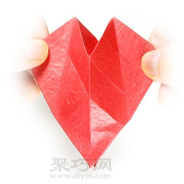 3D origami heart simple illustration