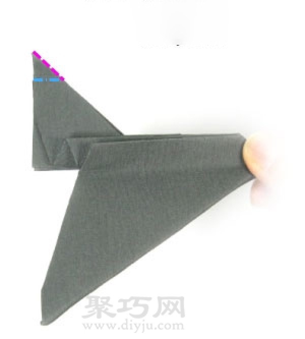 Illustrated tutorial on handmade origami invisible airplane