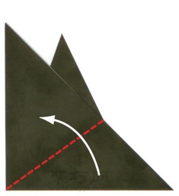 Illustration of steps for making origami cat head