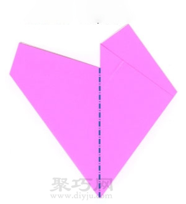 Basic origami folding method: fold square paper into a regular pentagon