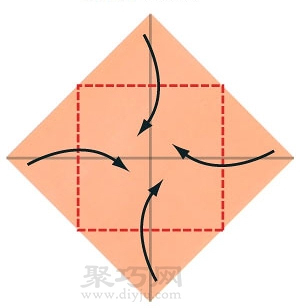 Illustration of how to fold a handmade origami camera