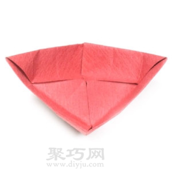 Three-dimensional heart-shaped origami method