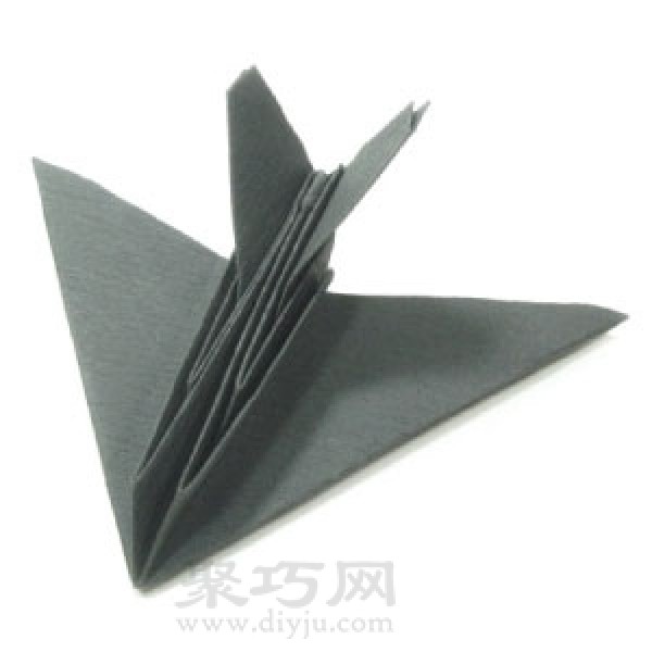 Illustrated tutorial on handmade origami invisible airplane