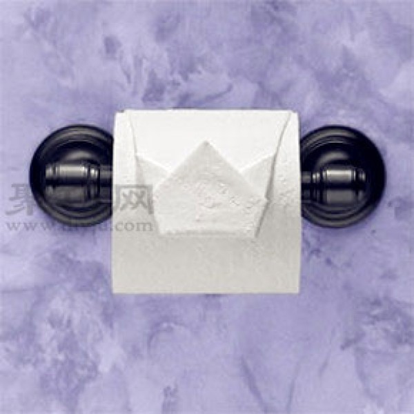 Toilet paper origami illustrated tutorial Toilet paper origami art appreciation