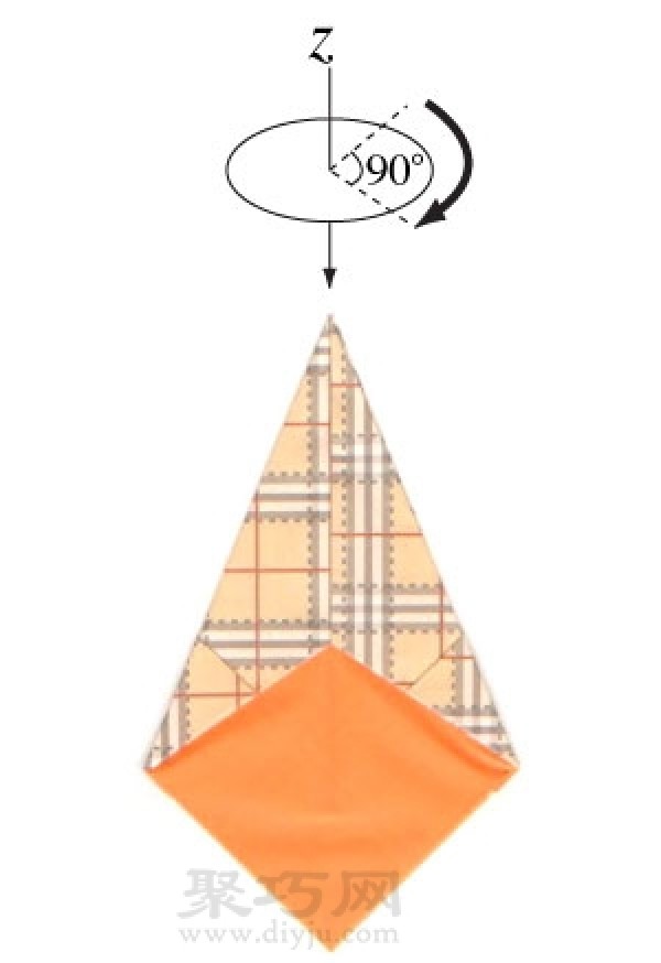 Illustrated tutorial on handmade origami handbag