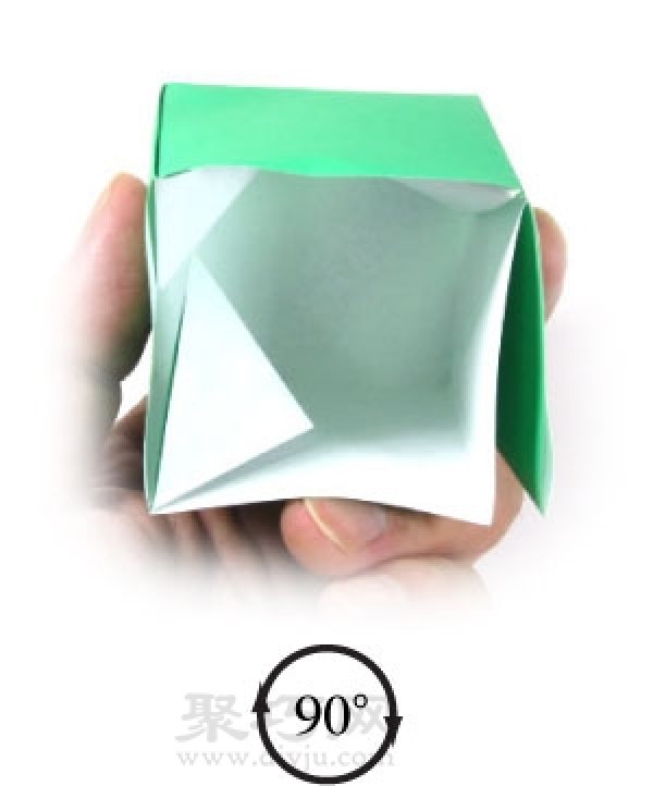 Origami cube box illustration simple illustration