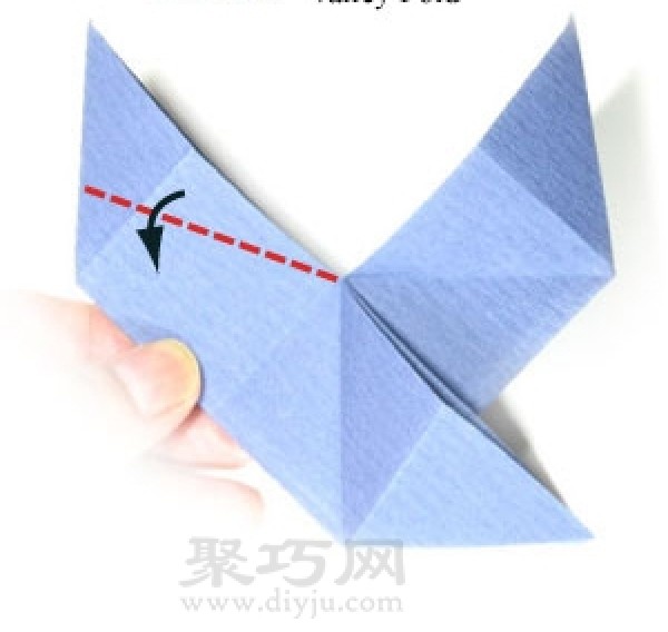 Simple origami fighter folding steps