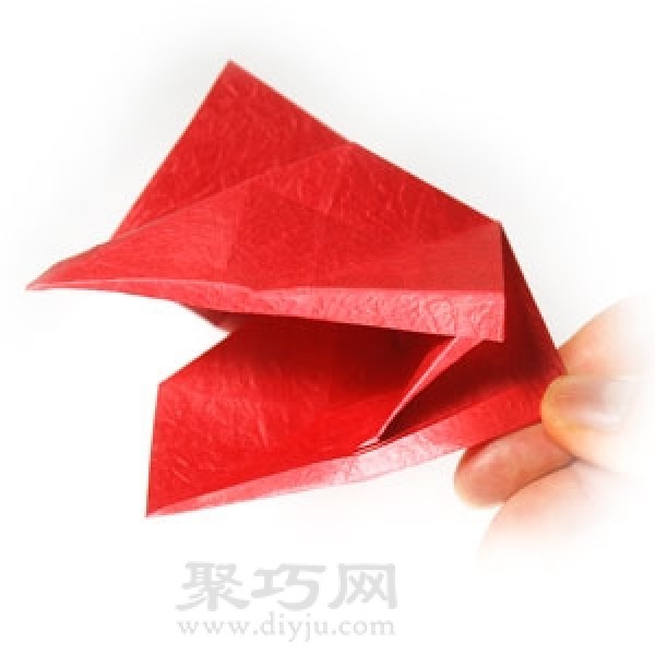 3D origami heart simple illustration