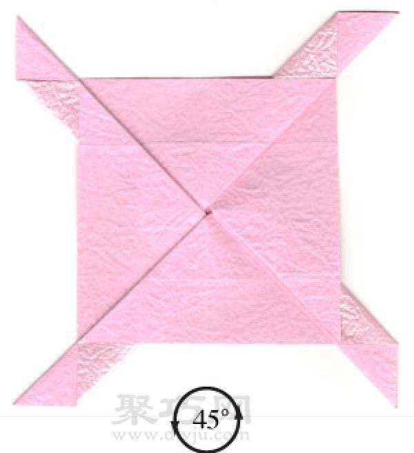 Origami Diamond Envelope Steps Illustration