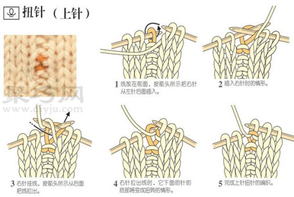 The basic stitching method for getting started with stick stitch: the knitting method of upper stitch and lower stitch and twisted stitch