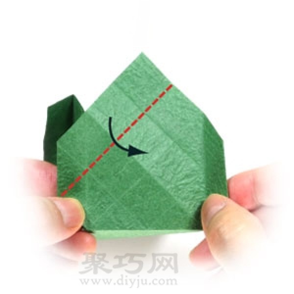 Simple origami illustration of a square box with lid