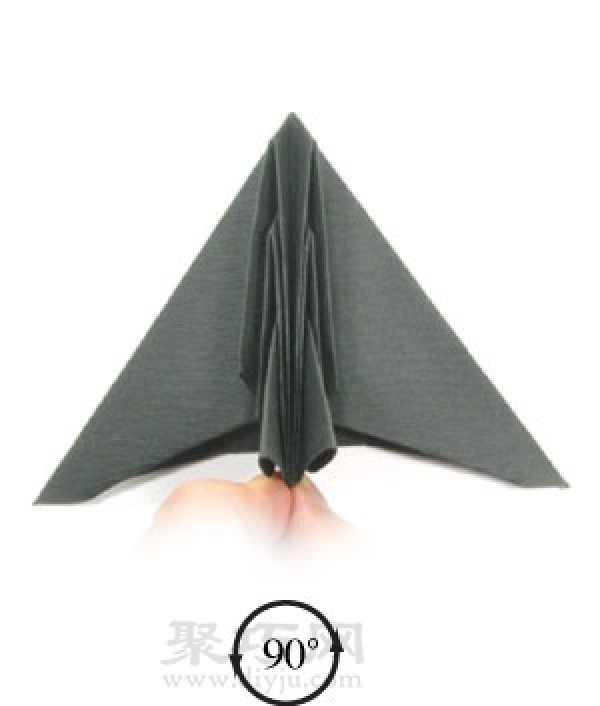 Illustrated tutorial on handmade origami invisible airplane