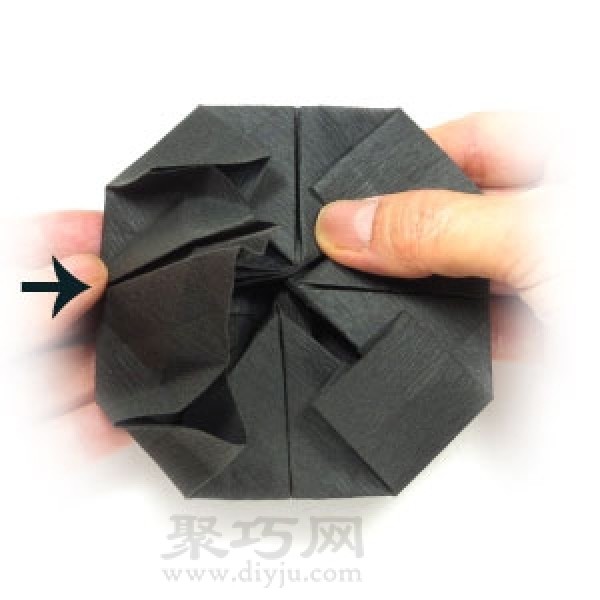 Simple folding method of flying saucer origami