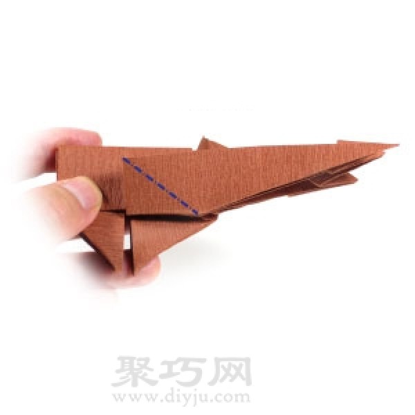 How to make origami three-dimensional reindeer