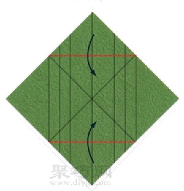 Illustration of the steps for making a tall rectangular origami box