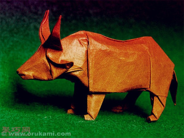 Appreciation of 3D animal origami: lion, pig, fox, dragon