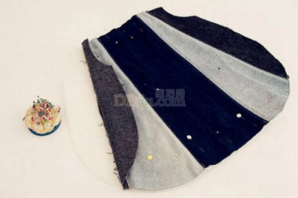 Jeans diy fashion bow shoulder bag diagram of jeans transformation bag