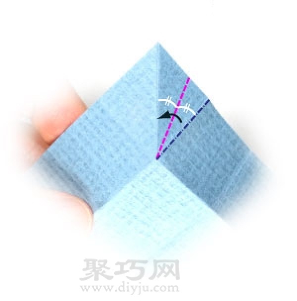 Simple origami square plate folding method