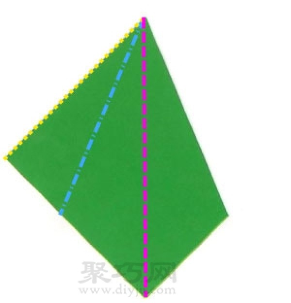 Basic origami folding method: sharp angle folding