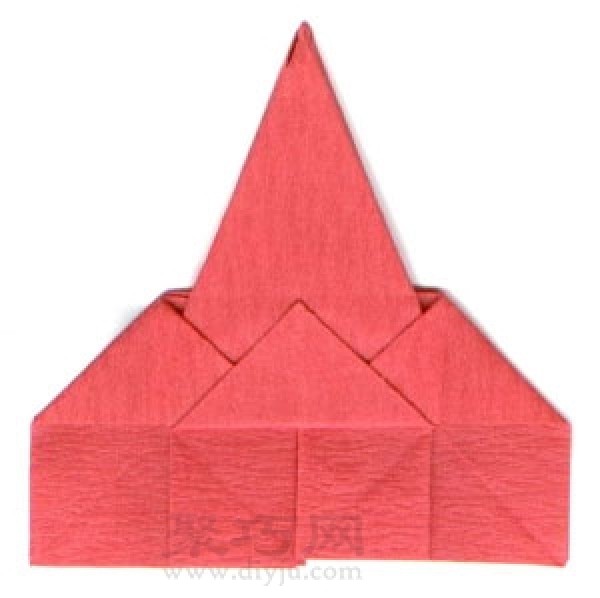 Origami church house origami method