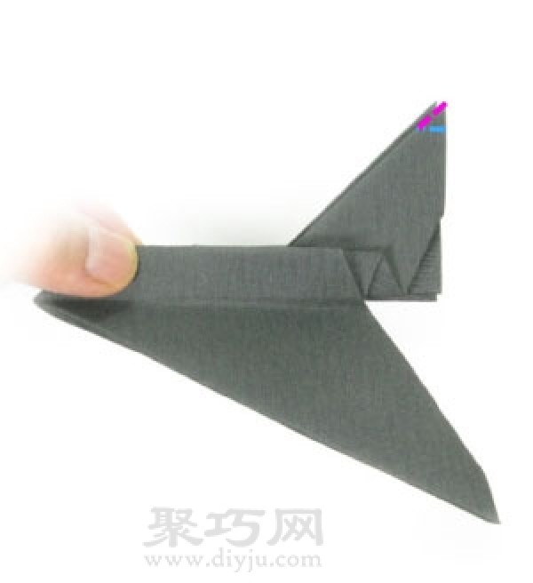 Illustrated tutorial on handmade origami invisible airplane