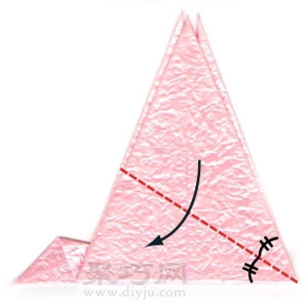 Simple folding method of paper cranes Step by step illustration of folding paper cranes