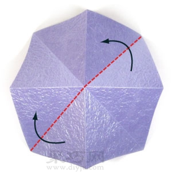 Illustration of the steps of handmade origami star box