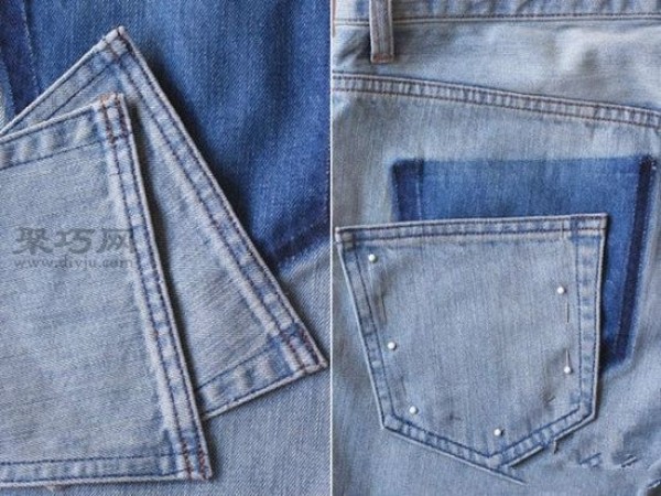 A small makeover of jeans pockets, transforming into jeans with full personality!