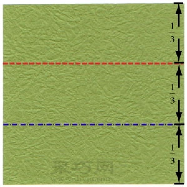 Illustration of the steps of folding a three-dimensional origami box