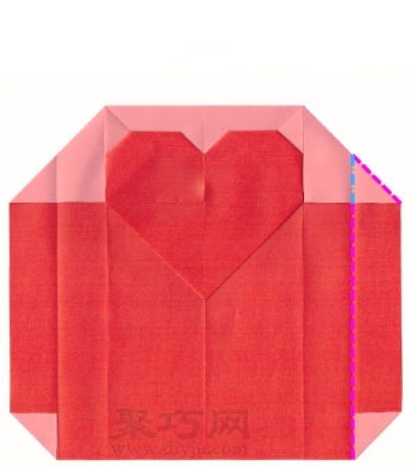 Origami Love Envelope Tutorial Illustration