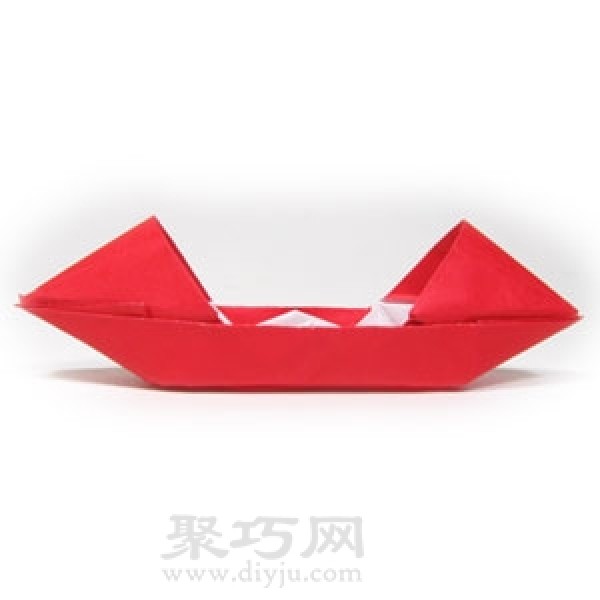 Illustration of the origami steps of a small canopy boat. Teach you how to make origami of a small canopy boat.