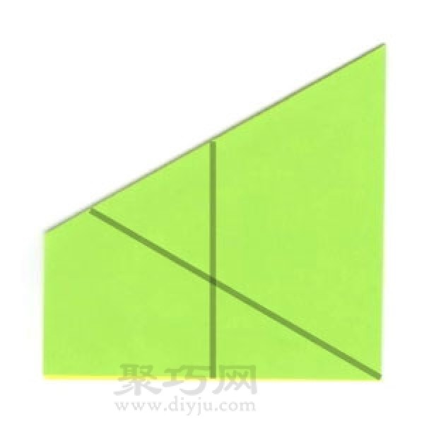 Basic origami folding method: fold square paper into regular hexagon