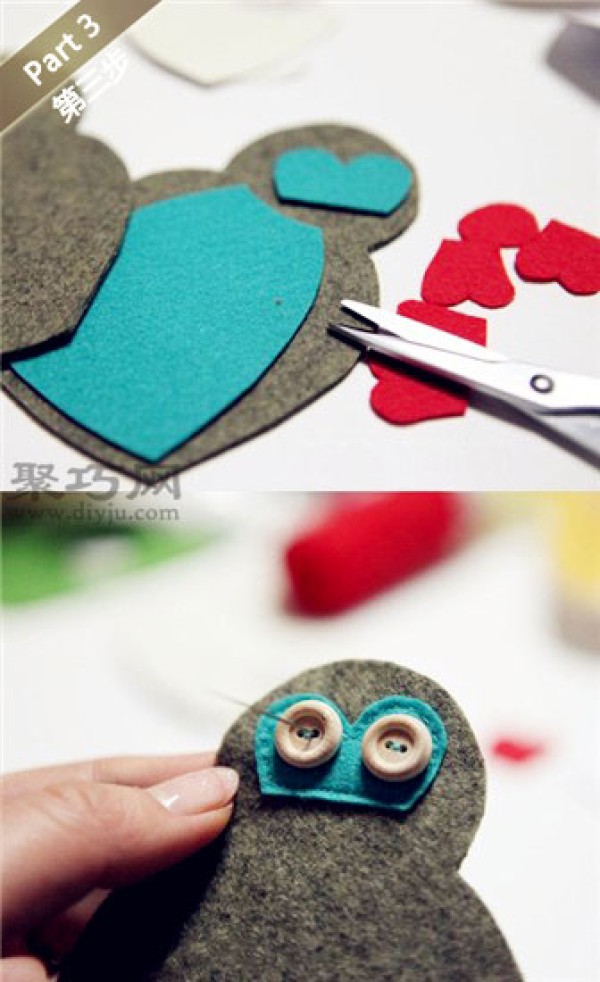 DIY owl key bag tutorial for handmade super cute fabric pendants