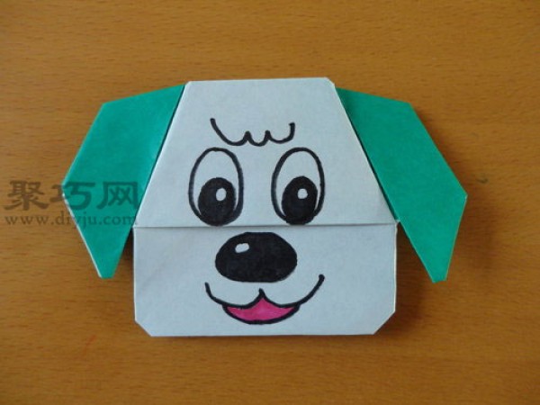 How to fold a pug’s little paper dog head out of paper