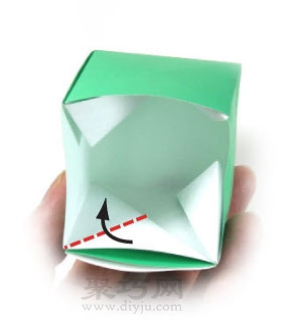 Origami cube box illustration simple illustration