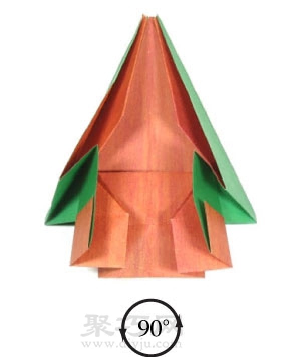 3D Origami Christmas Tree Illustrated Tutorial