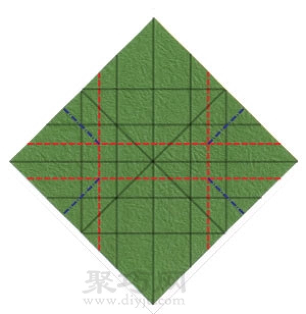 Illustration of the steps for making a tall rectangular origami box