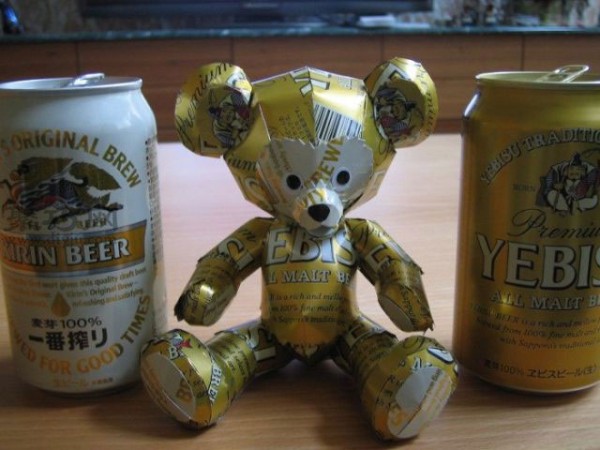 Collection of Can Waste Utilization Portfolio: Handmade Cartoon Characters from Cans