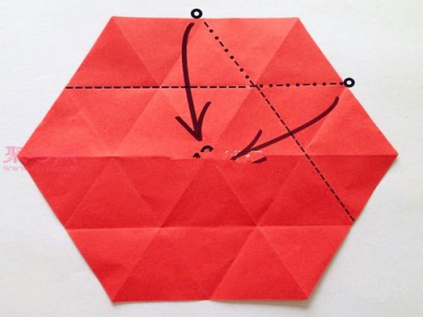 Illustration of how to fold a hexagonal carton How to fold a hexagonal box