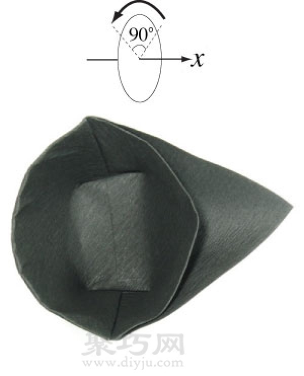 Origami hat with brim