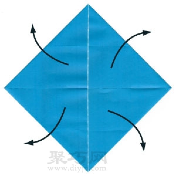 Illustration of the steps for folding southeast, northwest and northwest when I was a child