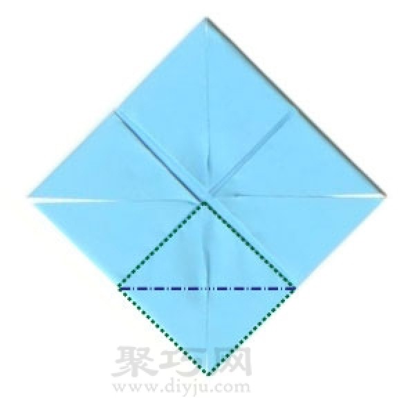 Illustration of the steps for folding a handmade origami shirt