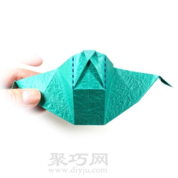 Simple illustration of origami cross paper box