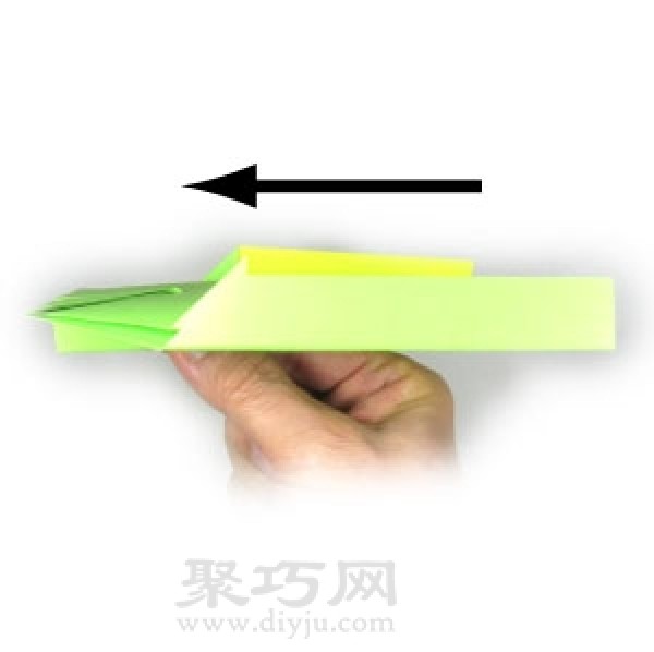 How to fold a hand-made origami flat-head wide-wing paper airplane