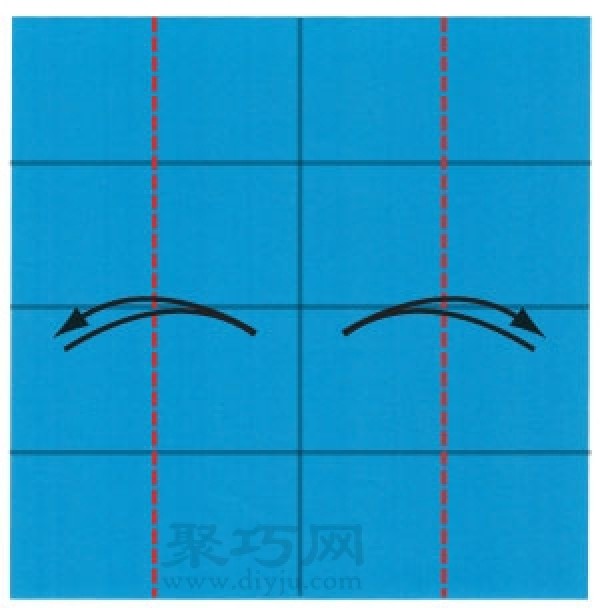 Illustration of the steps for folding southeast, northwest and northwest when I was a child