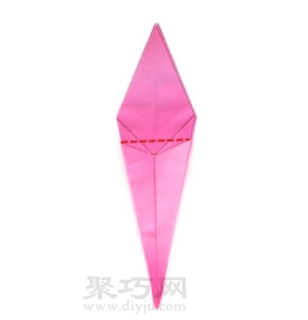 Simple origami lily flower folding method